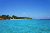 Fototapeta Morze - Tourist beach coast for relaxing in the resort.