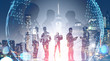 © ImageFlow - Business team in city. Global world
