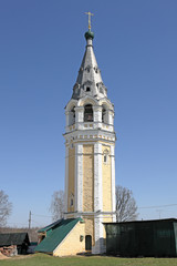 Wall Mural - The Bell Tower of the Resurrection Cathedral. Russia, Yaroslavl region, Tutaev city