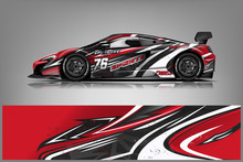 Sport Car Racing Wrap Design. Vector Design.