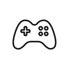 Wall Mural - Joystick icon outline vector illustration. Game controller icon. Video Game joystick sign for website and UI design