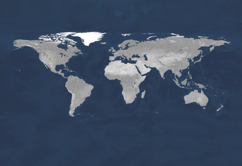 Fototapete - Terrain map from satelite view. Globe similar worldmap icon.  Travel worldwide, map silhouette backdrop. Primary source, elements of this image furnished by NASA.