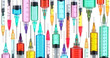 Bright colorful syringes