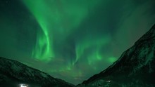 Timelapse of the northernlights in northern Norway