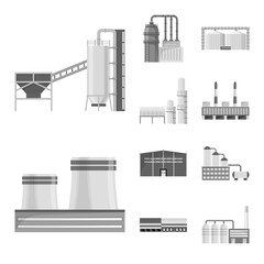 Isolated object of production and structure sign. Set of production and technology vector icon for stock.