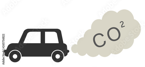 車から排出される二酸化炭素 Stock イラスト Adobe Stock