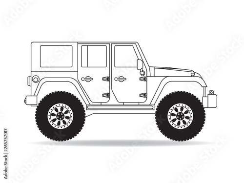 Fotografía US Geländewagen Silhouette Kontur