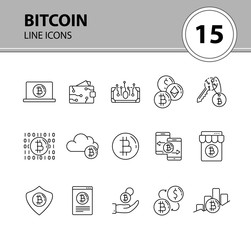 Canvas Print - Bitcoin icons