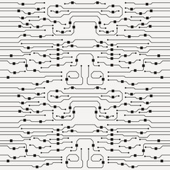 Leinwandbilder - Vector circuit board illustration. Abstract circuit board background