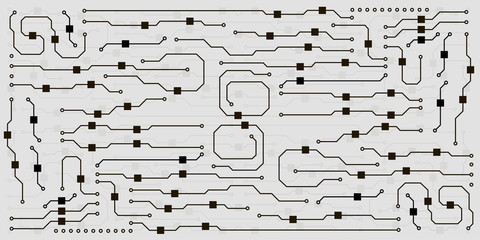 Poster - Vector circuit board illustration. Abstract circuit board background