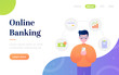 © Veesl Studio - Modern flat online banking landing page template