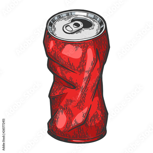 Rumpled Metal Can Color Sketch Engraving Vector Illustration Scratch Board Style Imitation Hand Drawn Image Buy This Stock Vector And Explore Similar Vectors At Adobe Stock Adobe Stock