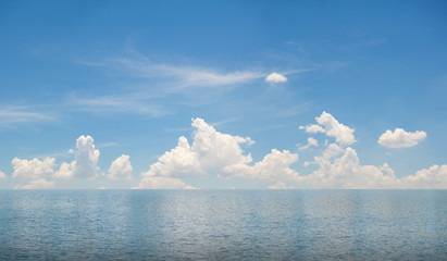 Wall Mural - seascape of nature. sunshine clouds sky morning background. blue cloud soft focus sunlight. beautiful summer spring
