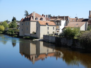 Sticker - La Gartempe à Montmorillon, Vienne, Poitou, France