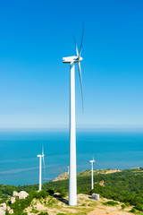 Wind turbines in the mountains