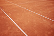 red sand tennis field with white lines background
