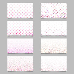 Wall Mural - abstract dot pattern card background template set - vector graphic