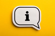 © christianchan - Information Sign Speech Bubble Isolated On Yellow Background