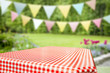 © magdal3na - Summer background of tablecloth and garden of summer time