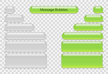 Wall Mural - Vector phone chat bubbles. Sms messages. Speech bubbles. Short message service bubbles.