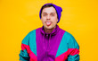 © Masson - Funny style white man in 90s jacket and hat
