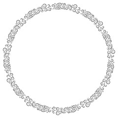 Poster - Basic RGBRound frame for decorative design. Greeting card vector. Vector holiday frame. Beautiful abstract concept. Vintage background.