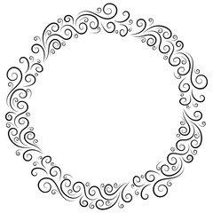 Poster - Basic RGBRound frame for decorative design. Greeting card vector. Vector holiday frame. Beautiful abstract concept. Vintage background.