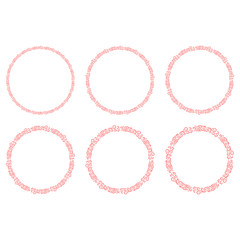 Poster - Basic RGBRound frame for decorative design. Greeting card vector. Vector holiday frame. Beautiful abstract concept. Vintage background. Vector template set.