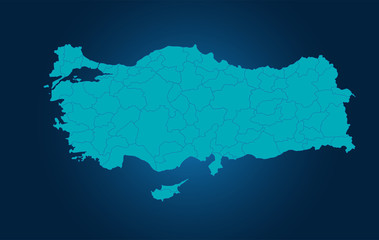 Wall Mural - Turkey map vector work