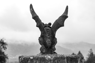 gargoyle in a fog