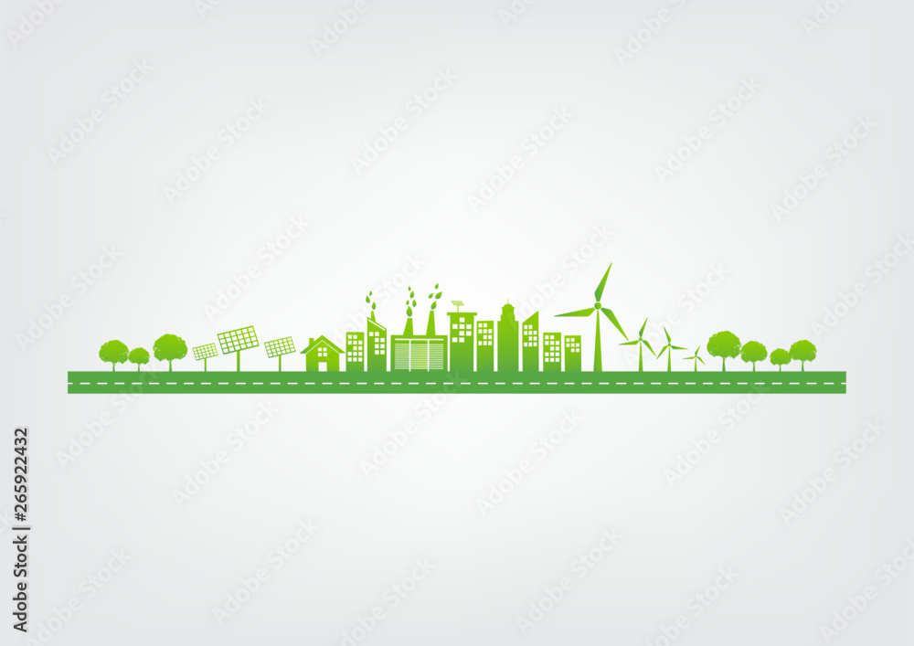 Green city, World environment and sustainable development concept ...