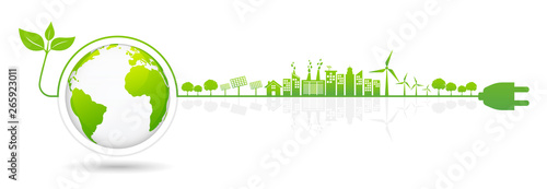 Fotografía Banner design elements for sustainable energy development,