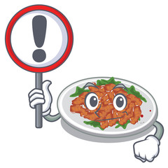 Sticker - With sign sesame chicken served on mascot plate