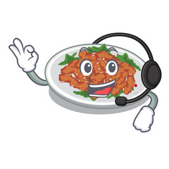 Sticker - With headphone sesame chicken in the character shape