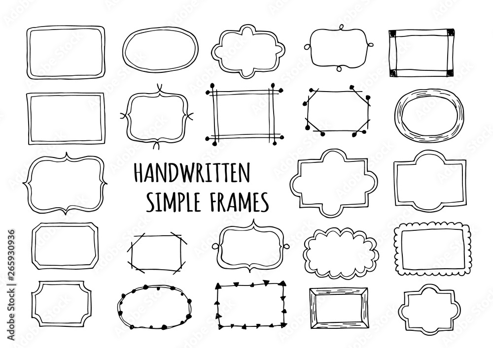 シンプルな手描きフレームのイラストセット 黒ライン Background Wall Mural Backgrou Ichizu シンプルな手描きフレームのイラストセット 黒ライン Background Wall Mural Backgrou Ichizu