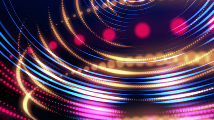 Wall Mural - abstract digital technology system platform dot line light connecting cyber space flow background, f