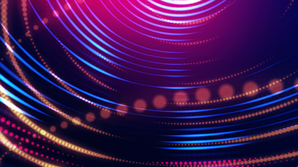 Wall Mural - abstract digital technology system platform dot line light connecting cyber space flow background, f