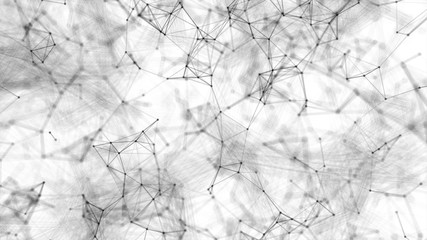 Wall Mural - abstract digital technology system platform dot line light connecting cyber space flow background, f