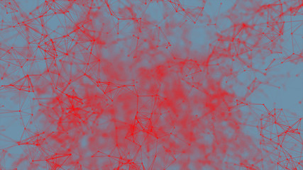 Wall Mural - abstract digital technology system platform dot line light connecting cyber space flow background, f