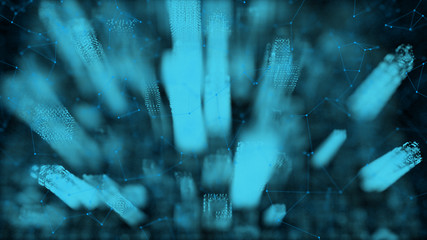 Wall Mural - cyber smart city, power digital technology for future smart cities and business cities energy concep