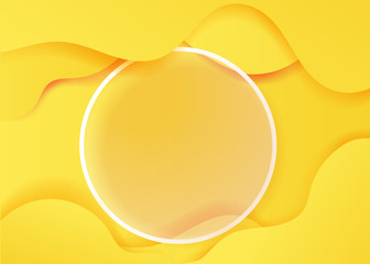 Leinwandbilder - Creative fluid poster with glass transparent frame for a text