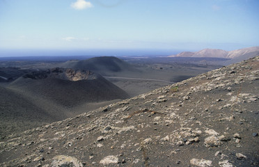 Canvas Print - Spain. Volcanic landscape of Lanzarote