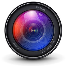 Camera Photo Lens 3D Realistic Icon