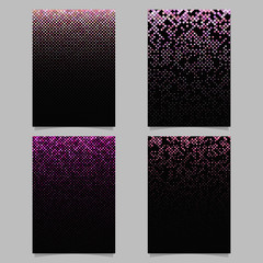 Wall Mural - geometrical rounded square mosaic pattern page template background set