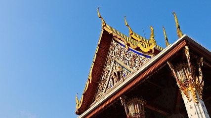 The beautiful Wat Pho temple in Bangkok, Thailand. This is a popular tourist attraction in the city. 