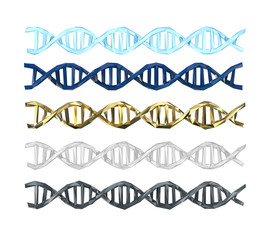 Canvas Print - Polygonal dna helix