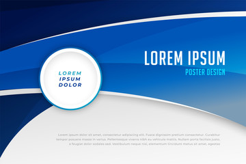 Sticker - modern blue business style presentation background