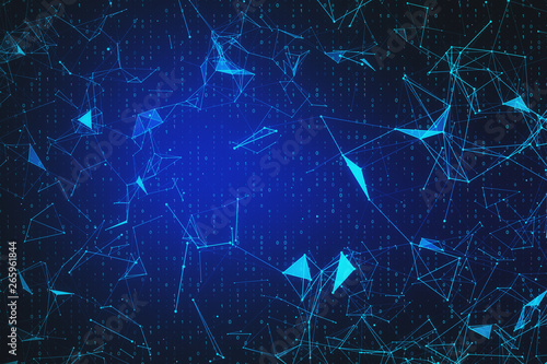 Blue polygonal background