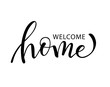 © Irina Cher - welcome home. Hand drawn calligraphy and brush pen lettering. design for holiday greeting card and invitation, housewarming, decorations flyers, posters, banner