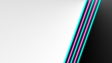 Wall Mural - turquoise and pink neon lights with lots of copy space for text or product display. modern abstract 